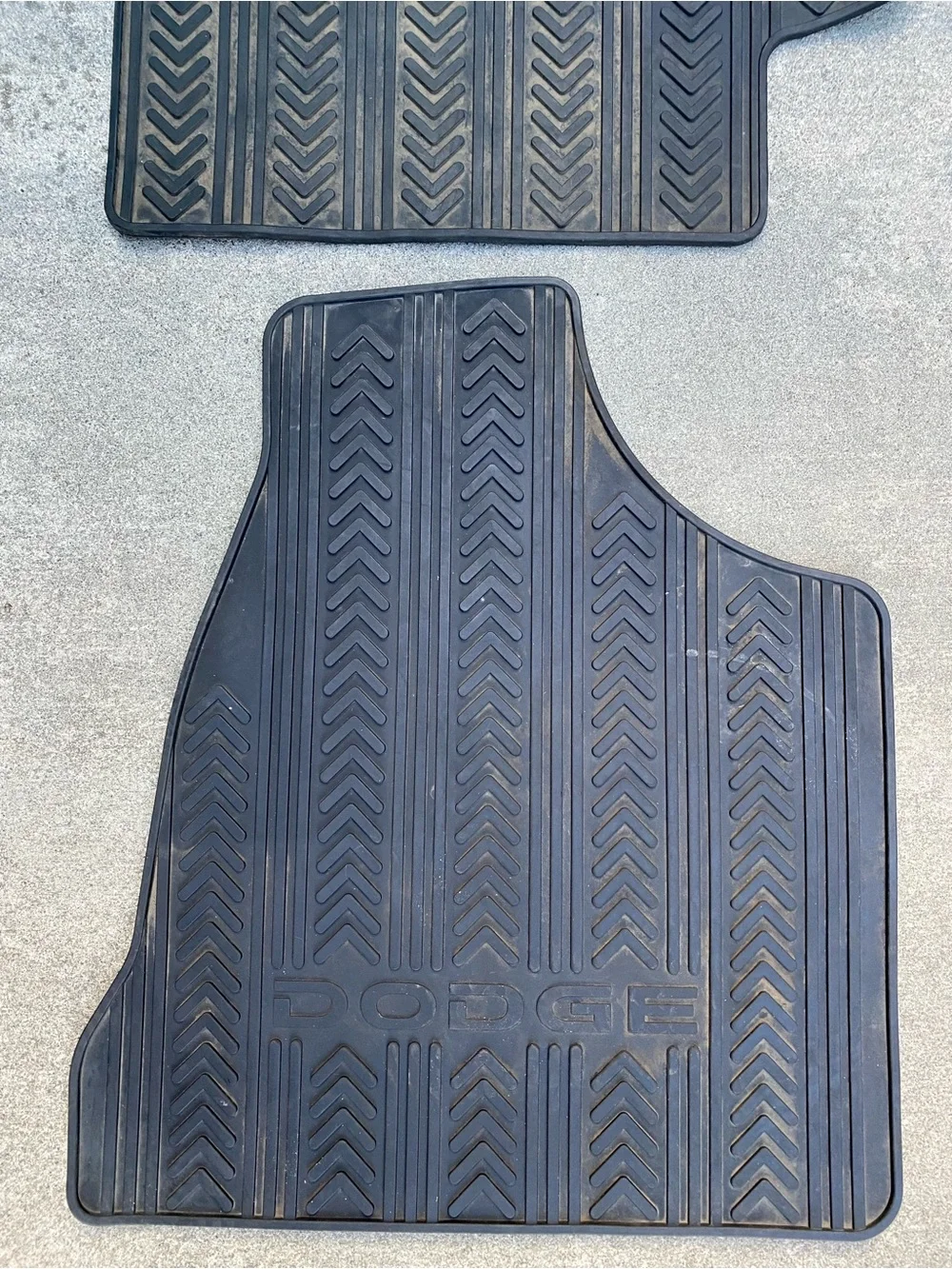 OEM Dodge All-Weather Rubber Floor Mats Set (3-Piece, Black)